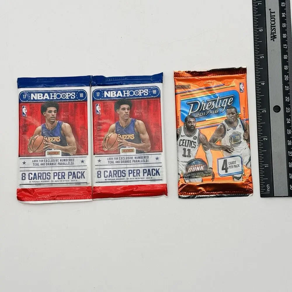 2 - 2017-18 Panini NBA Hoops Basketball Card Packs & 1 Prestige 2017 Basketball